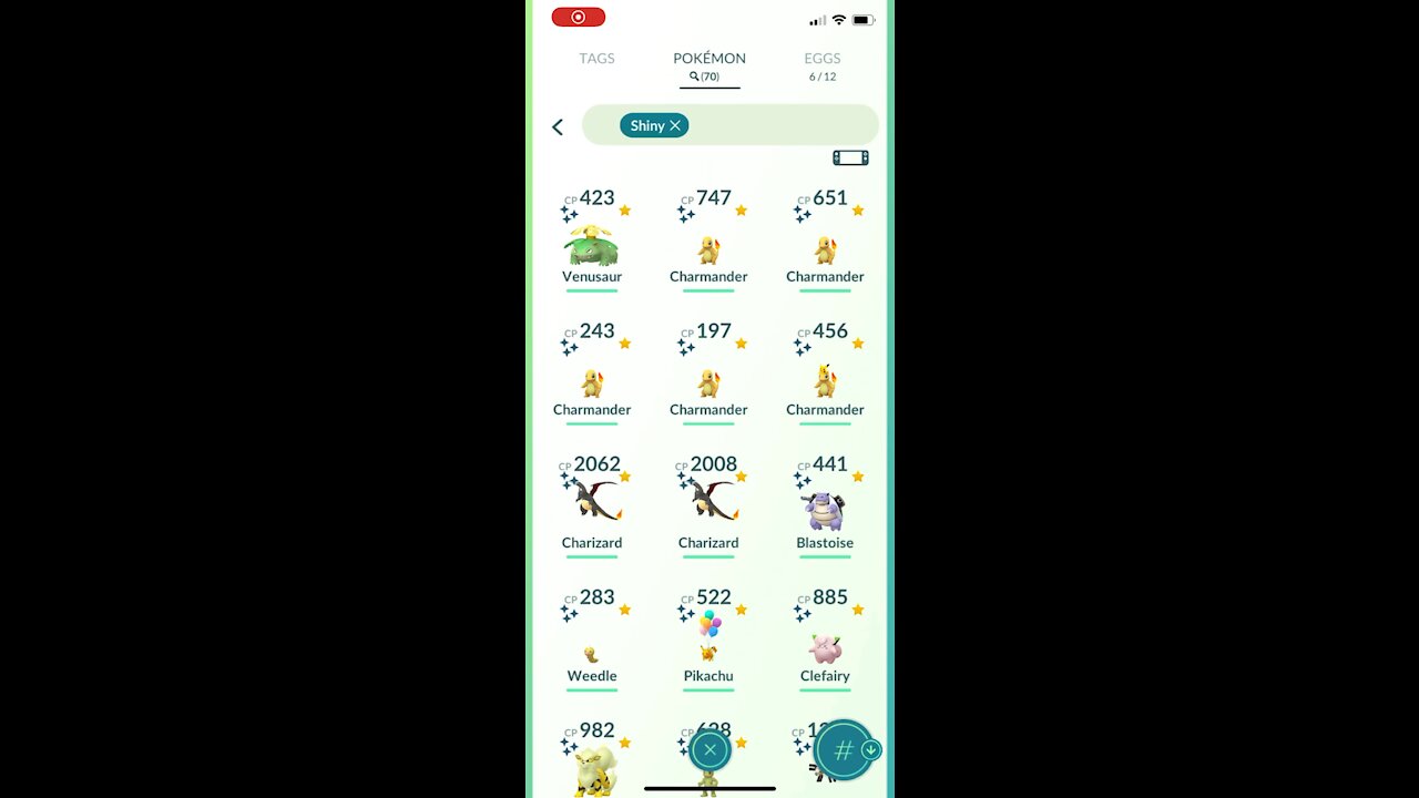 Pokémon go - Oh so shiny & lucky! Only shiny Pokémon!