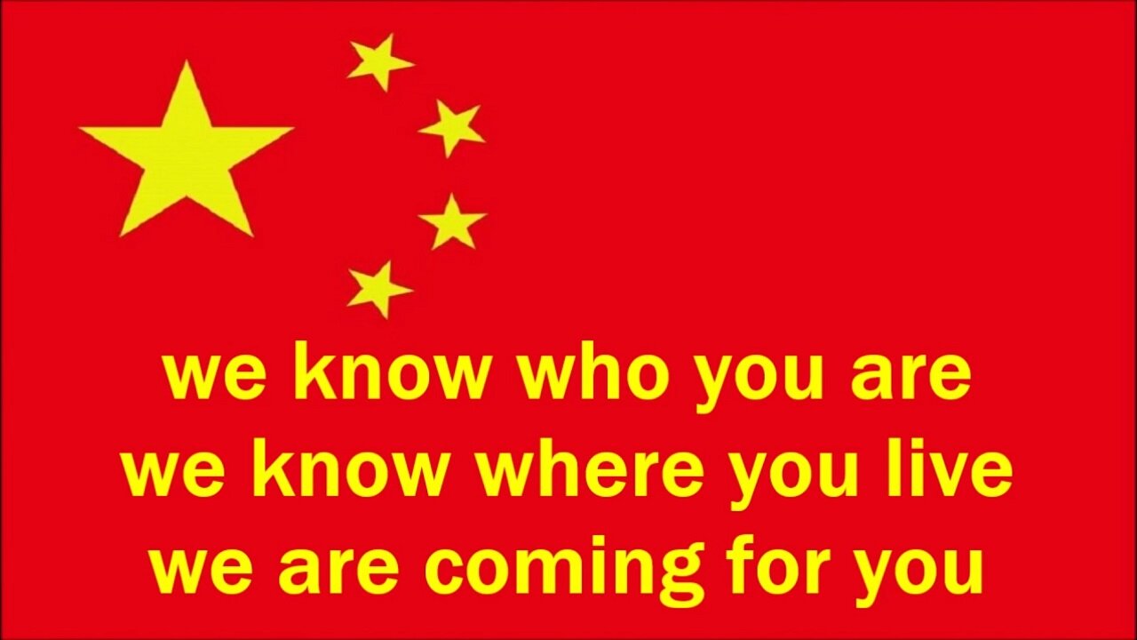 democrat communist china party are coming for you