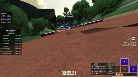 I drove under the road somehow... - Trackmania