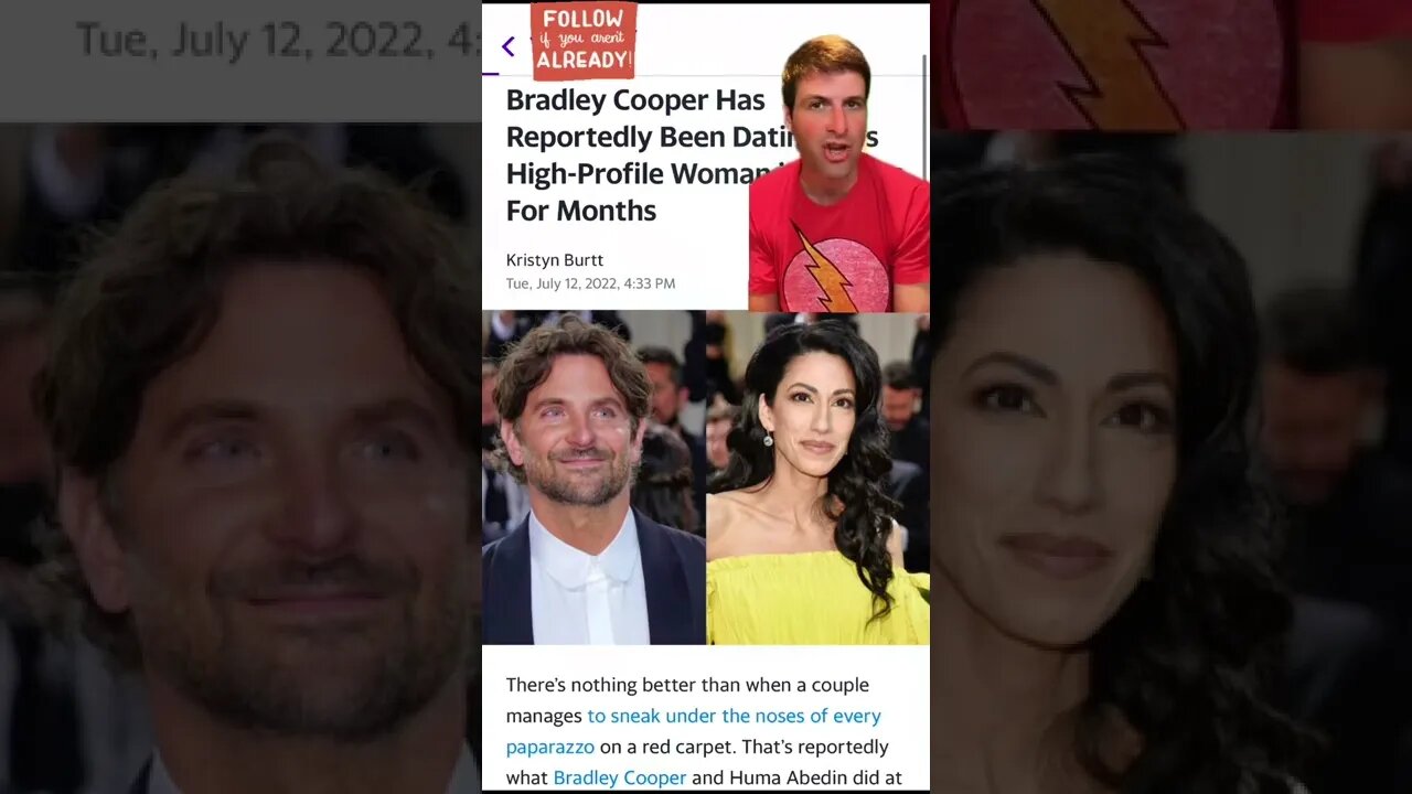 Bradley Cooper & Huma Abedin Sitting In A Tree… #bradleycooper #news