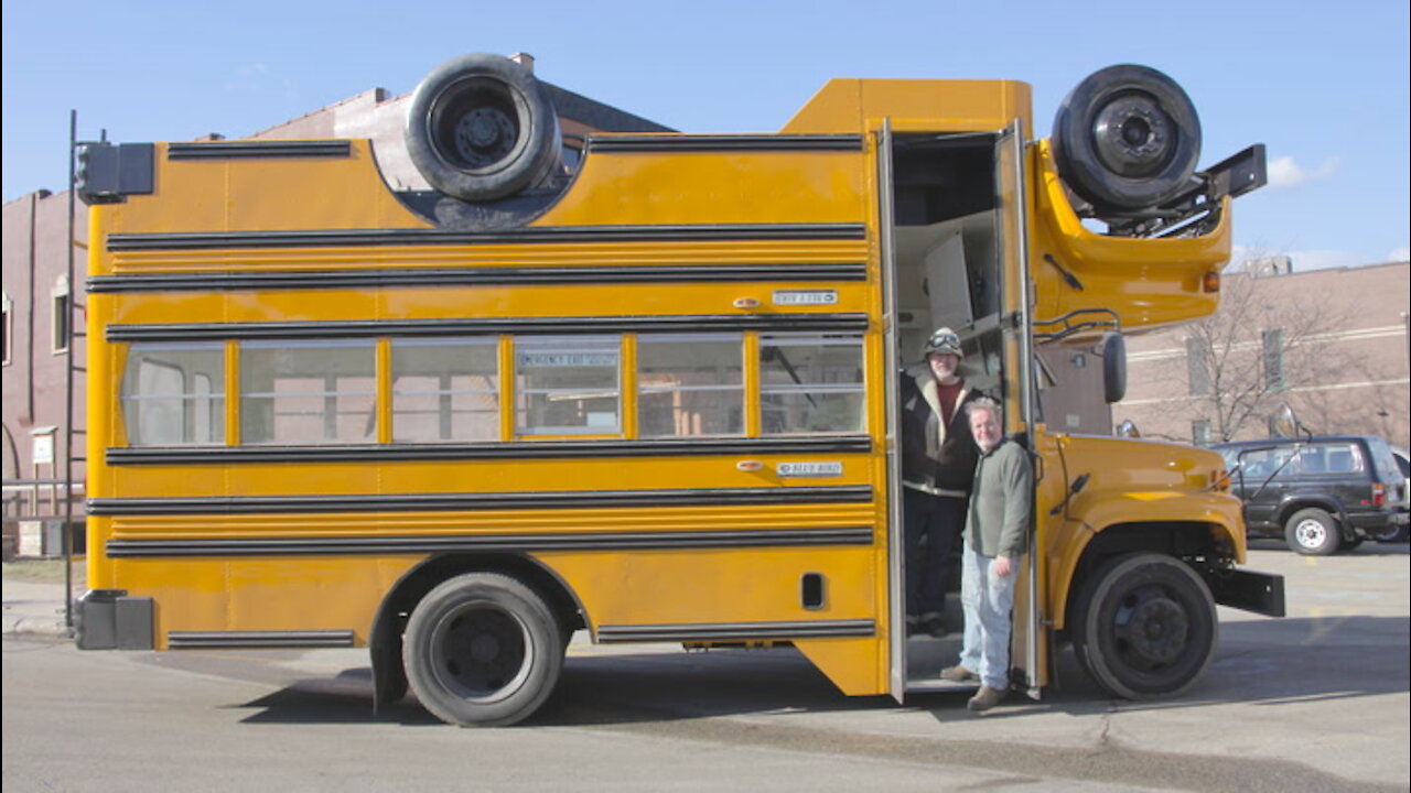 Topsy Turvy Bus: ‘The Mutant Brothers’ Build Wacky Upside-Down Vehicle