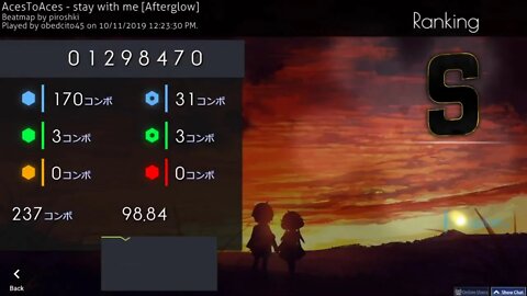 Osu! | AcesToAces - stay with me [Afterglow] | 4 85* fc