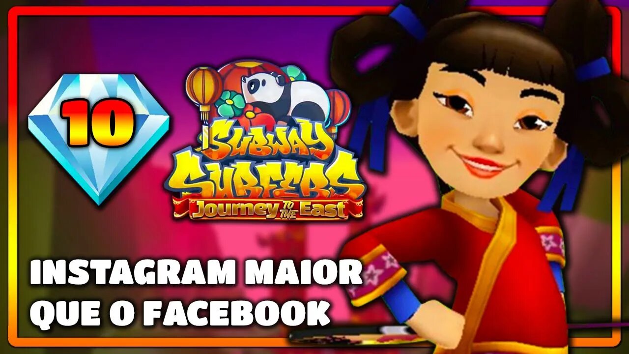 Subway Surfers Jornada para o Leste | Caçada Sazonal | Instagram maior que o Facebook