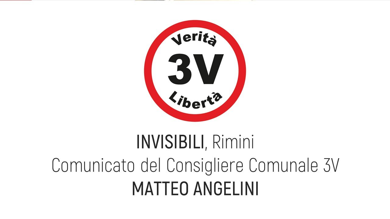 Comunicato di Matteo Angelini, Consigliere Comunale 3V