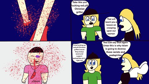 Umar and Rndmxx3 beat up red pill zombie