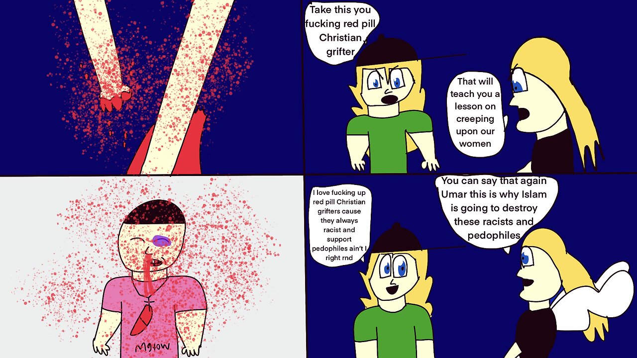 Umar and Rndmxx3 beat up red pill zombie