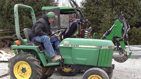 Old vs New! Deere 855 vs 1025R Dirt Perfect Visit!!