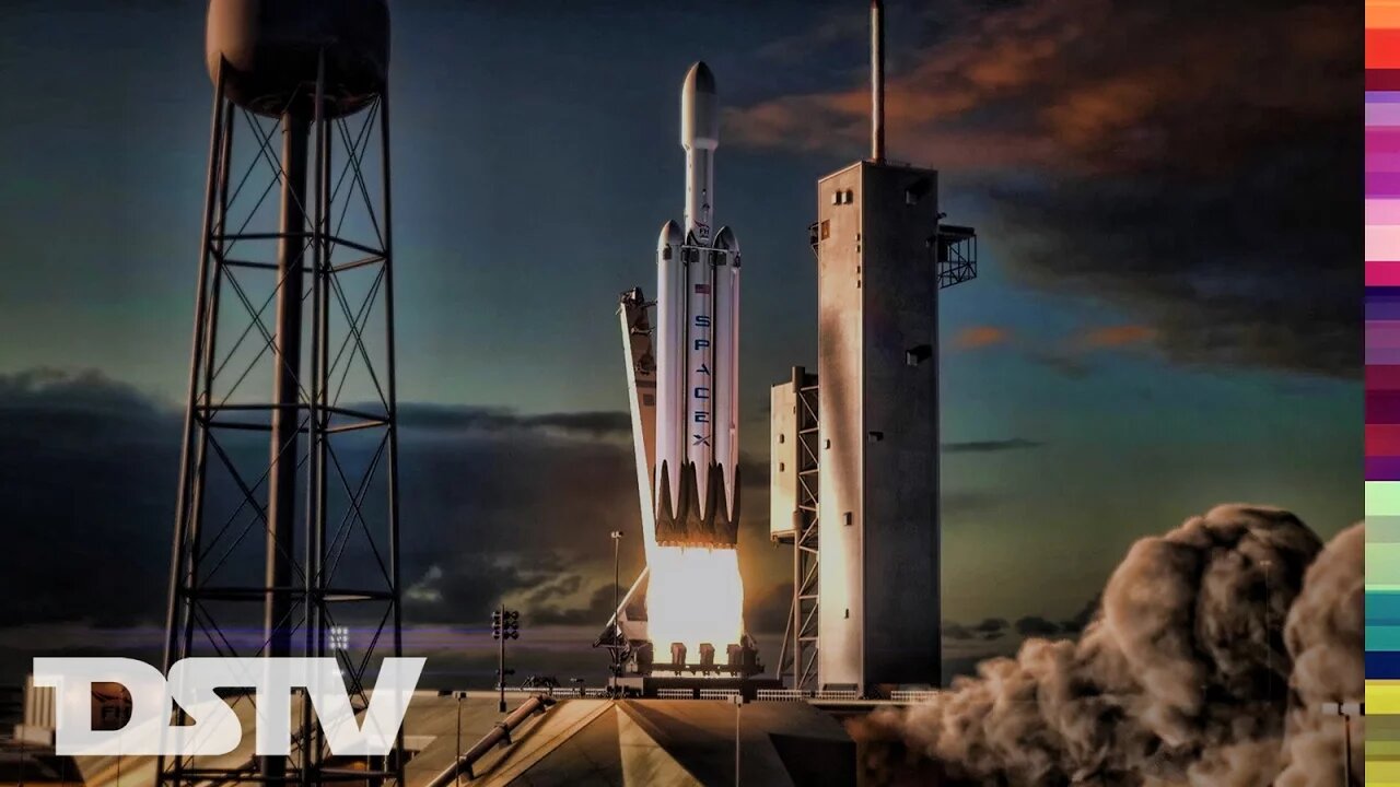 SpaceX Falcon Heavy Rocket Launch Animation