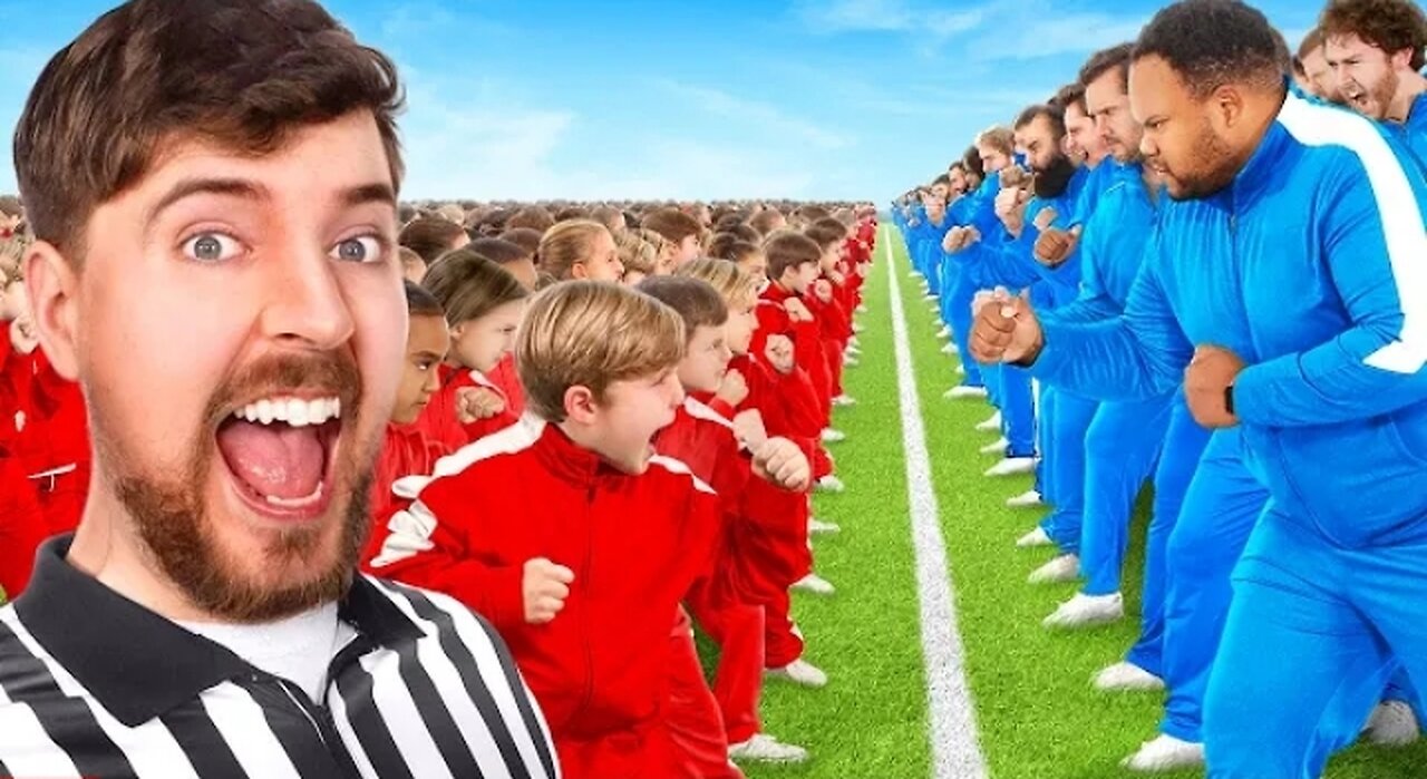 100 Kids Vs 100 Adults For $500,000