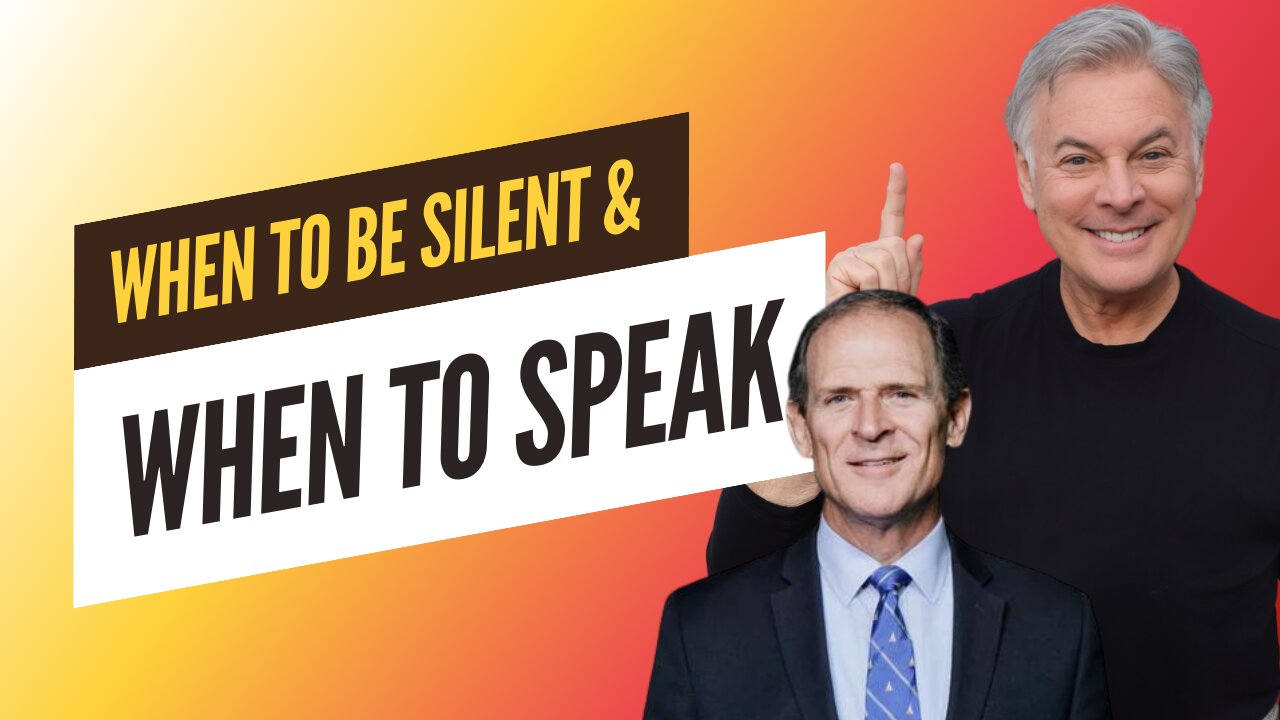Shocking Research Reveals When You Should be Silent and When you Should Speak! | Lance Wallnau