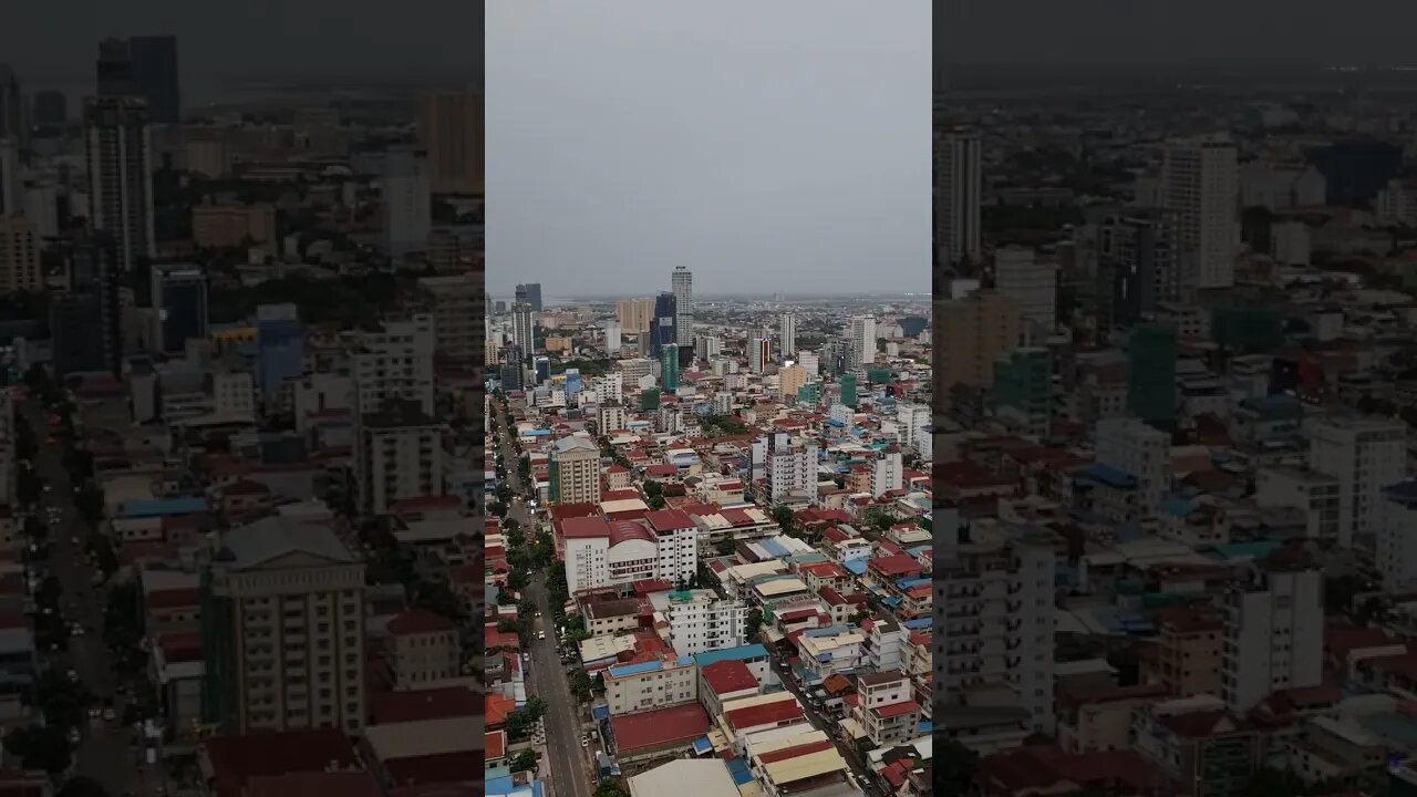 Phnom Penh Cityscape | My Rooftop Phnom Penh Cambodia 🇰🇭 #shorts #cambodia #phnompenh