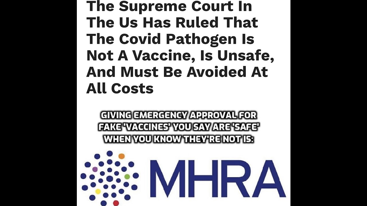 Supreme Court Has Ruled That Not A Vaccine, Is Unsafe, And Must Be Avoided At All Costs