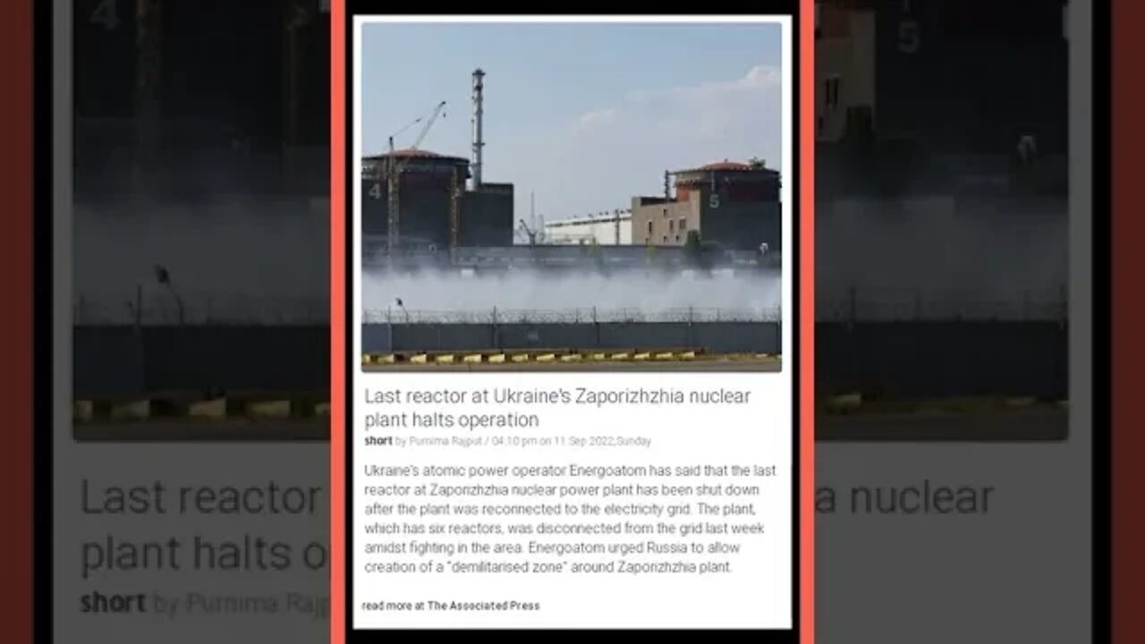 The Last Reactor at Zaporizhzhia Nuclear Plant: Why We Had to Shut It Down | #shorts #news