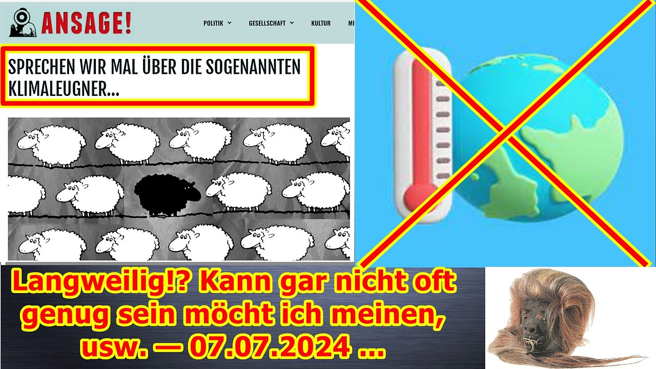 Langweilig!? Kann gar nicht oft genug sein möcht ich meinen, usw. — 08.07.2024 ...