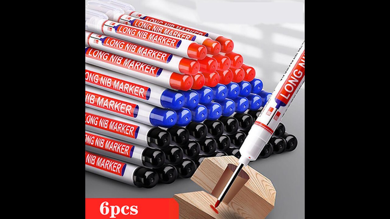 Long Nib Head Markers For Metal Perforating Pen Waterproof Bathroom Woodworking Decoration Multi-