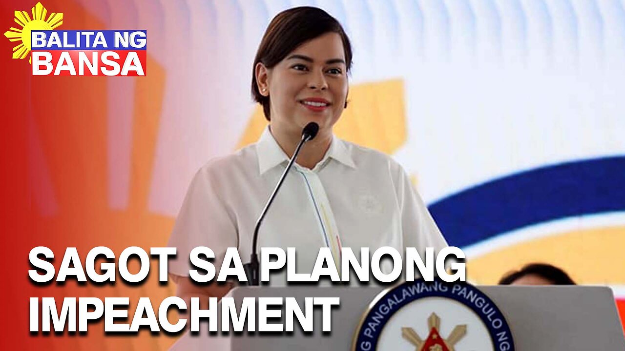 VP Sara, sinagot ang umano'y planong impeachment laban sa kanya