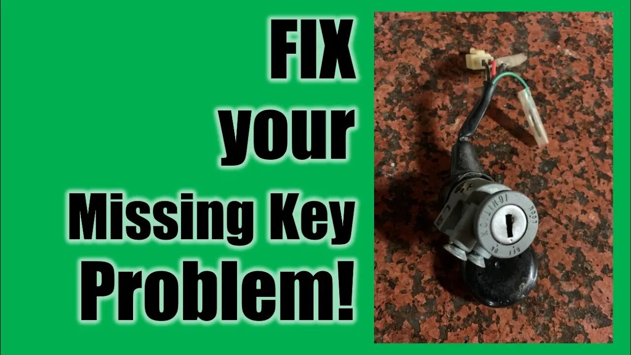 Honda Spree ● Fix Your Missing Key Problem! ● Getting New Keys Made ● Hotwire the Ignition