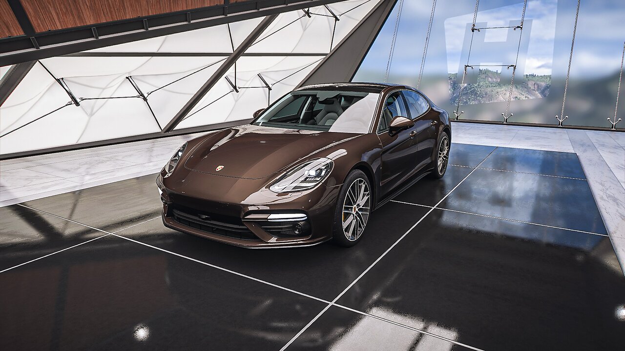 2017 Porsche Panamera Turbo overview. Forza Horizon 5.