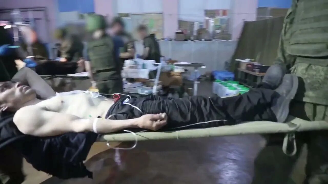 Russian Troops evacuated Civilians & Took Them To A Field hospital