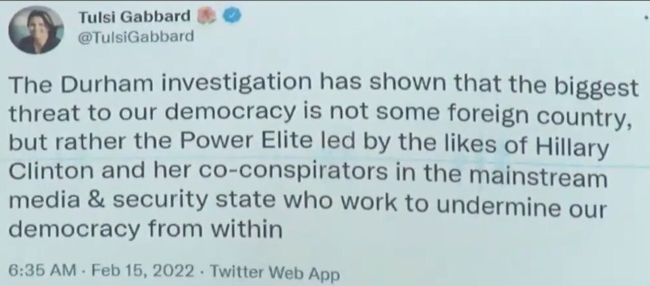Tulsi Gabbard Says Hillary Clinton More Dangerous Than Any Foreign Country