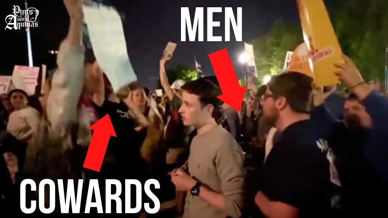 Catholic MEN Pray Rosary at SCOTUS Building as Angry Protesters Scream