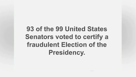 93 Senators Executed for TREASON - Senators Voted to Certify Fraudulent Election of the Presidency