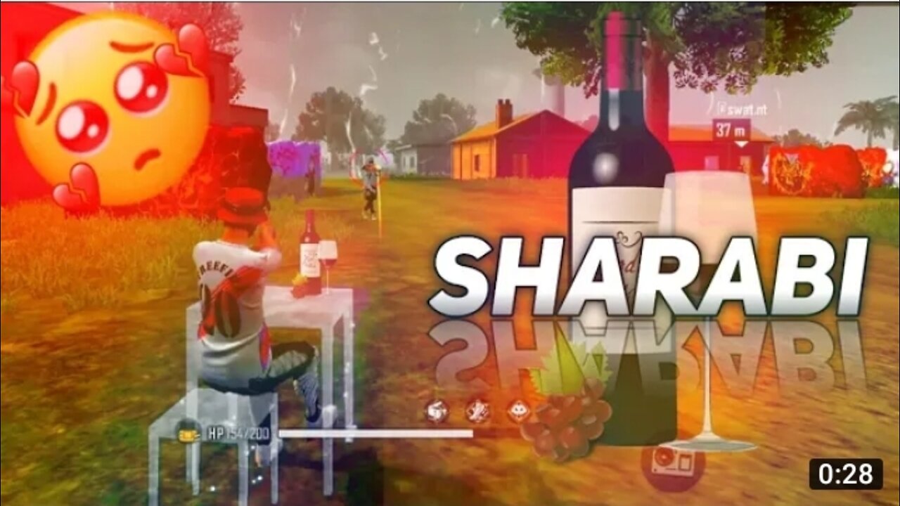 😢Free fire 🍷sharabi🥂status🔴Free fire song 🎵 status