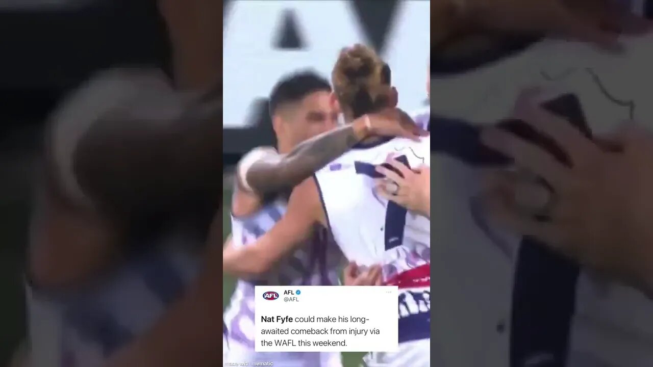Nat Fyfe Is Back! #afl #aflnews #fremantle #dockers #shorts