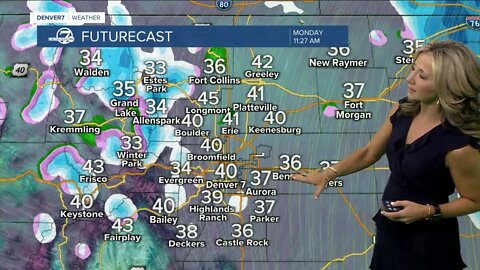 Wet and chilly in Denver for the morning commute