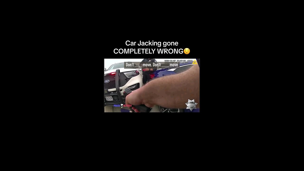 failed carjacking attempt caught on police camera!