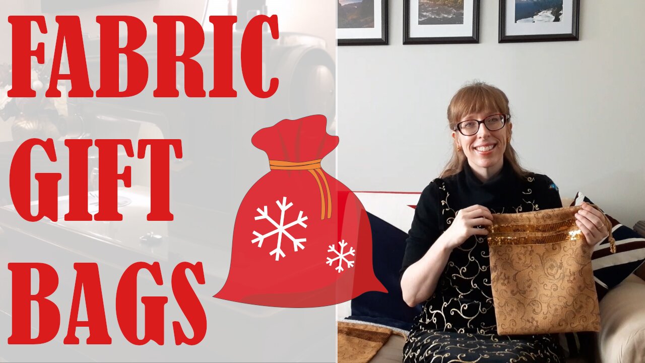 🟪🛍️ FABRIC GIFT BAGS 🛍️🟪 | BUDGETSEW | VLOGMAS DAY #1 | #vlogmas #christmas #sewing