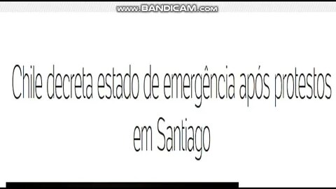 Chile decreta estado de emergência após protestos em Santiago