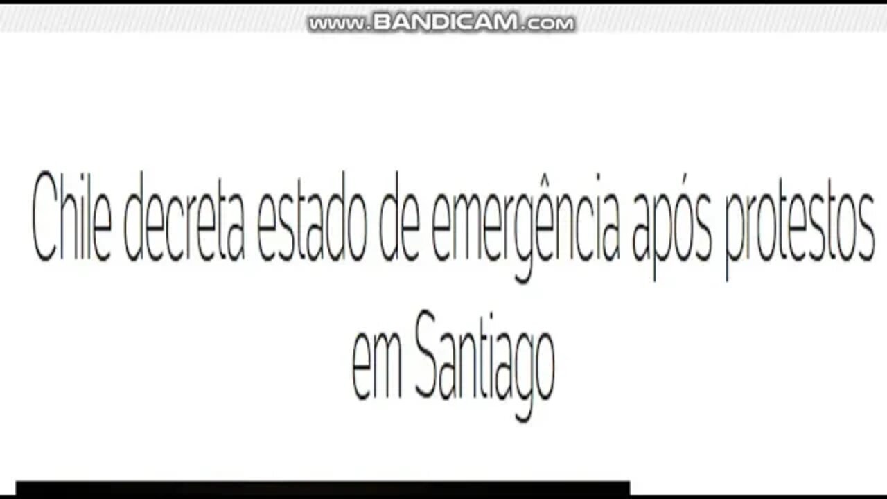 Chile decreta estado de emergência após protestos em Santiago