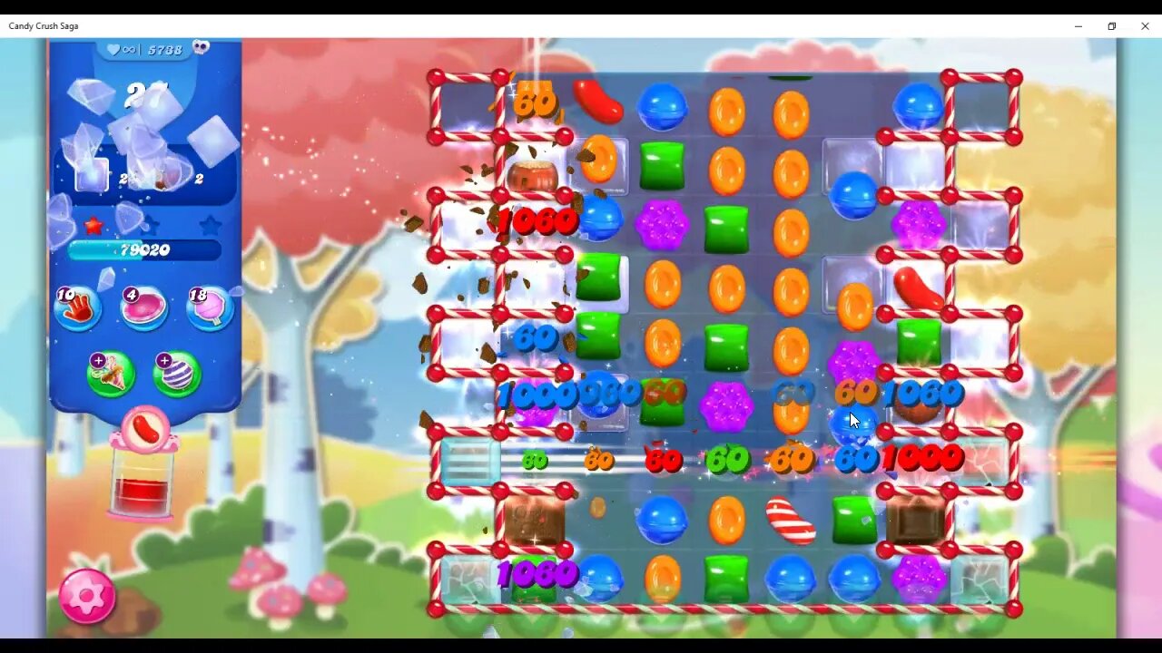 Candy Crush Level 5738 Talkthrough, 35 Moves 0 Bolosters