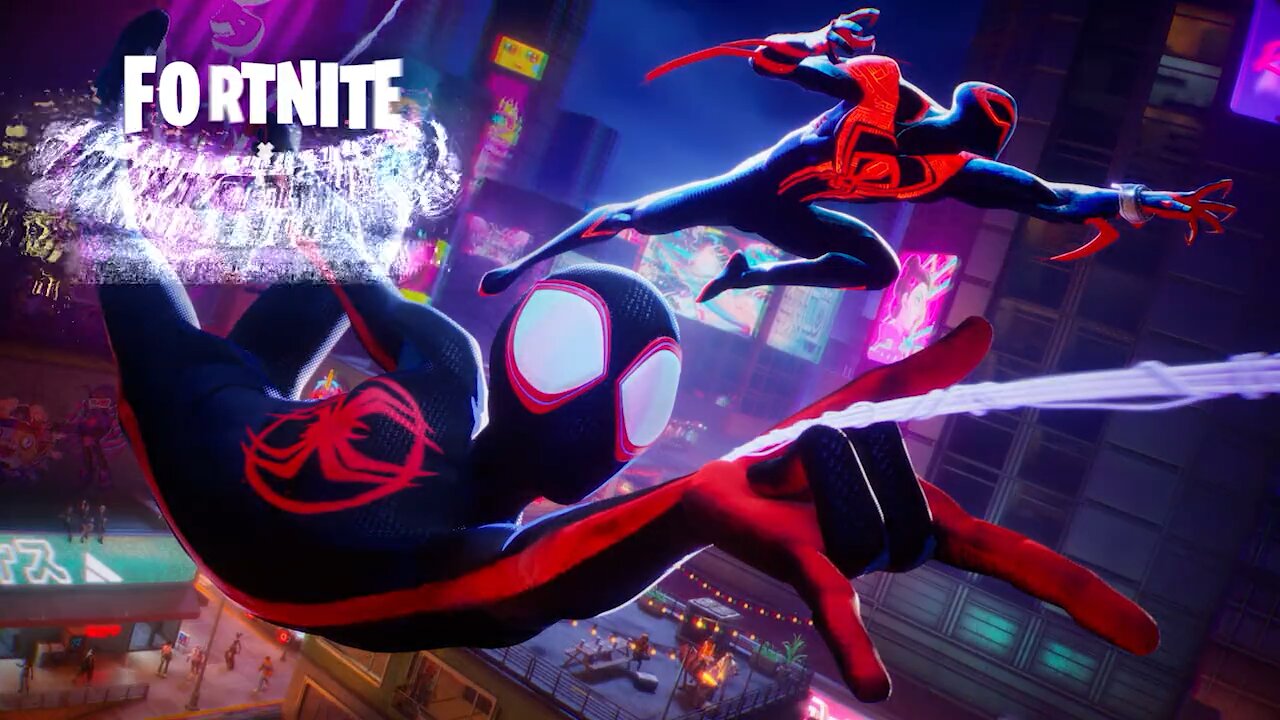 Fortnite x into the spider verse trailer