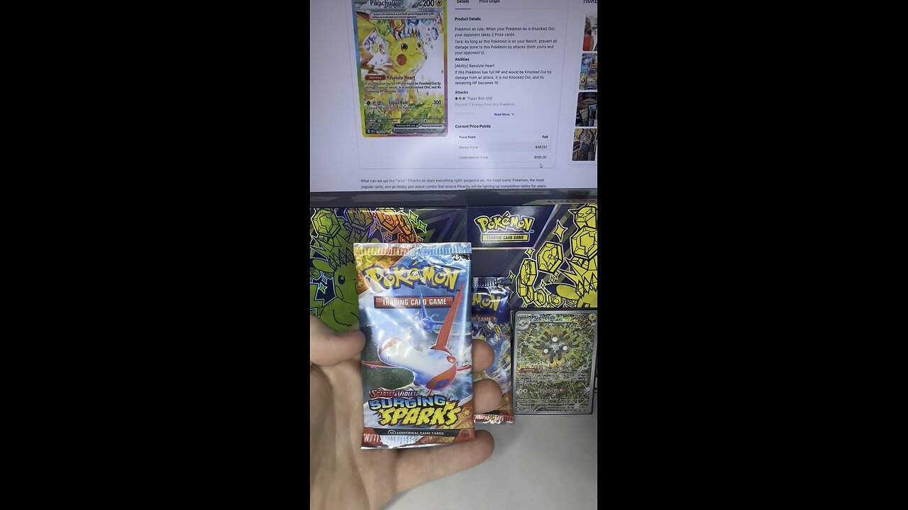 Pokemon Surging Sparks Pack Pulls! #pokemon