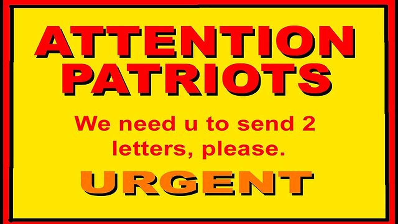 CALLING ALL PATRIOTS!! HELP SAVE USA with 2 LETTERS!