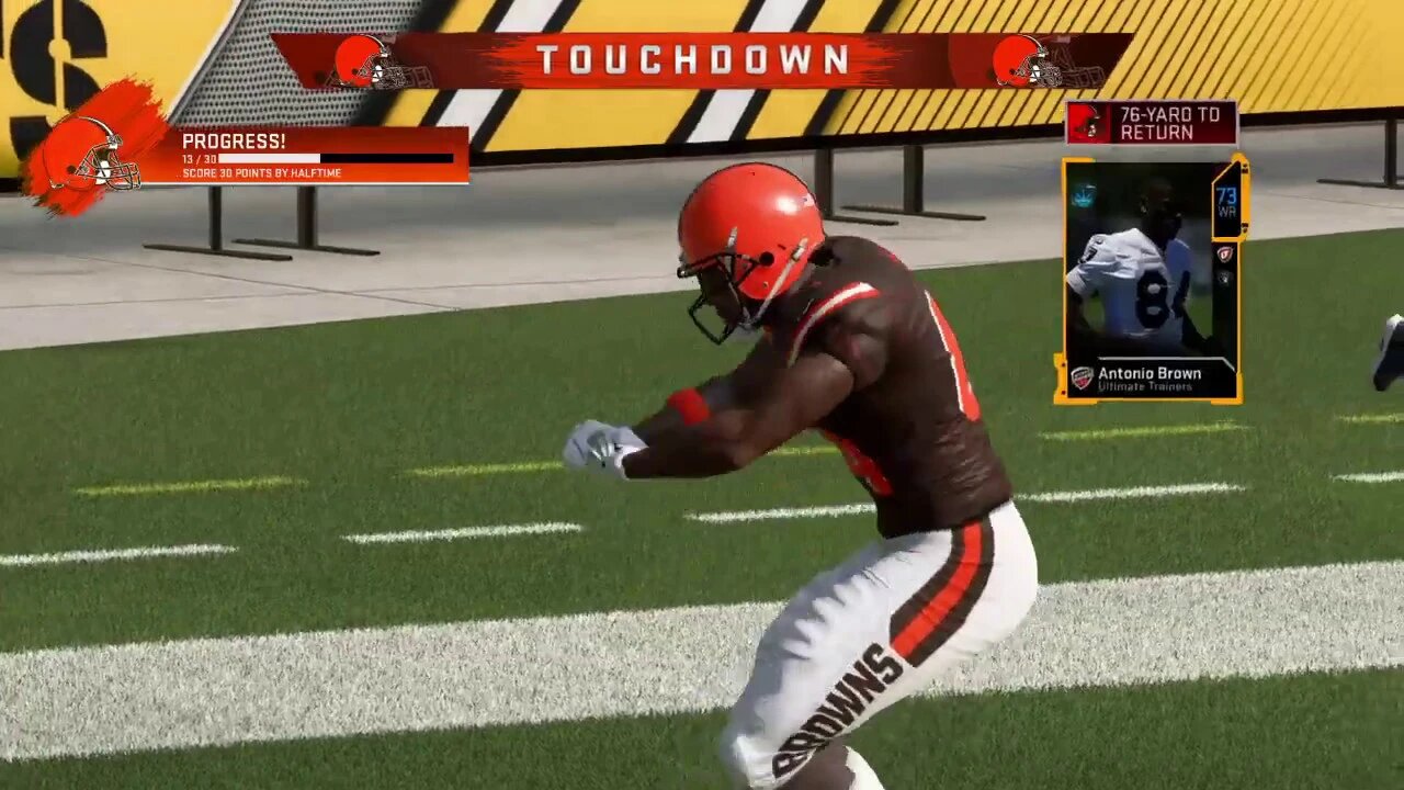 Only in MUT... Wild Kickoff Return #Madden20 #Cleveland #Browns #AntonioBrown #MUT