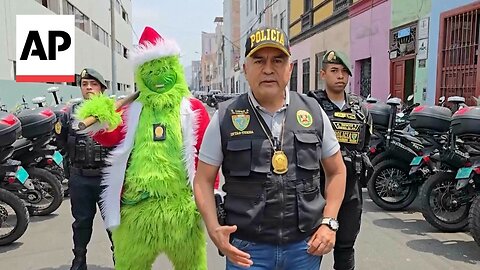 The Grinch arrests a suspected drug trafficker in Peru during Christmas season
