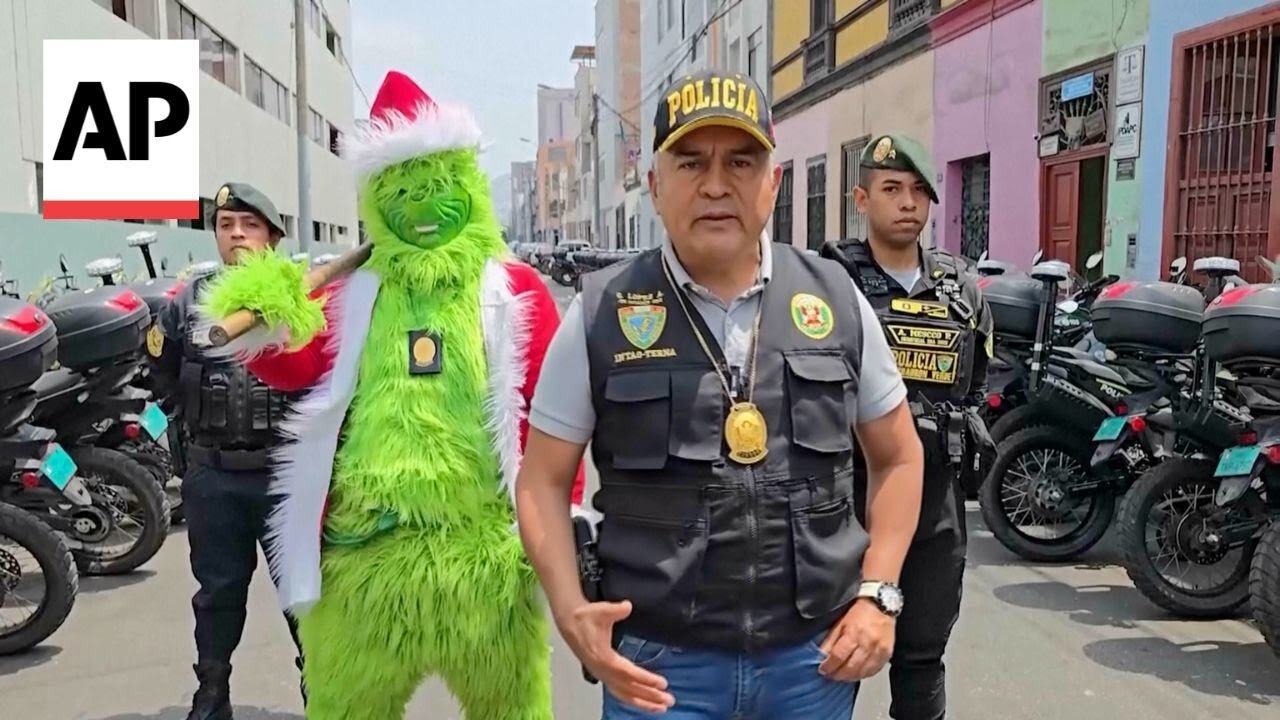 The Grinch arrests a suspected drug trafficker in Peru during Christmas season