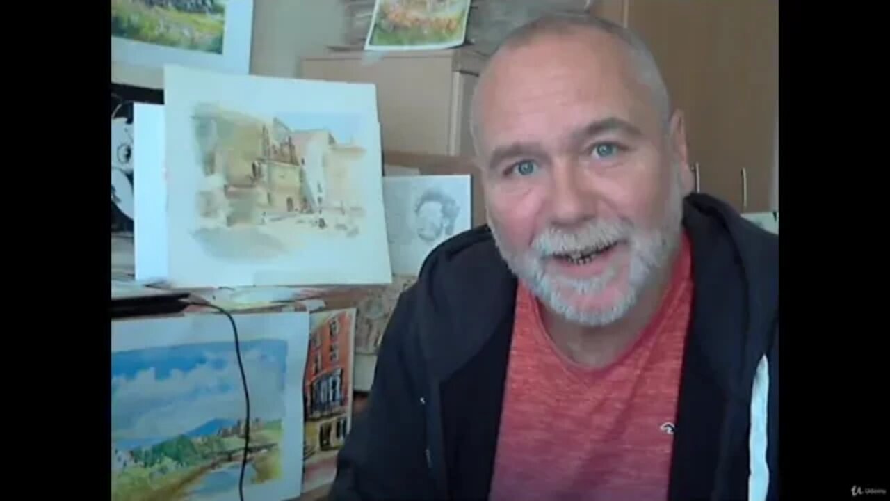 How to Paint watercolors like W R Flint Udemy course