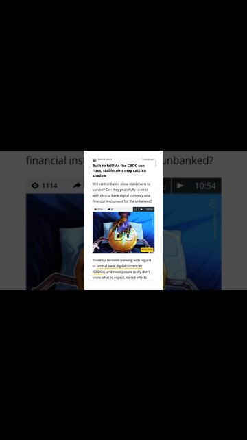 CBDC Sun Rises, Stable Coins May Catch A Shadow @CryptoCasey @AnthonyEdward @CryptoCrewUniversity