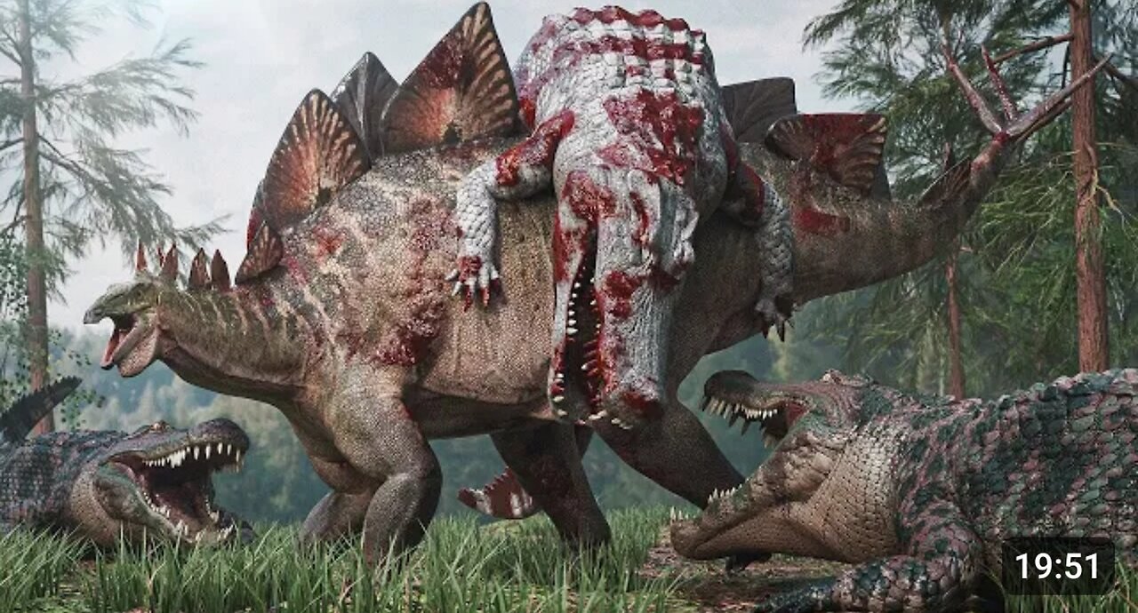 The end of the giant crocodile life