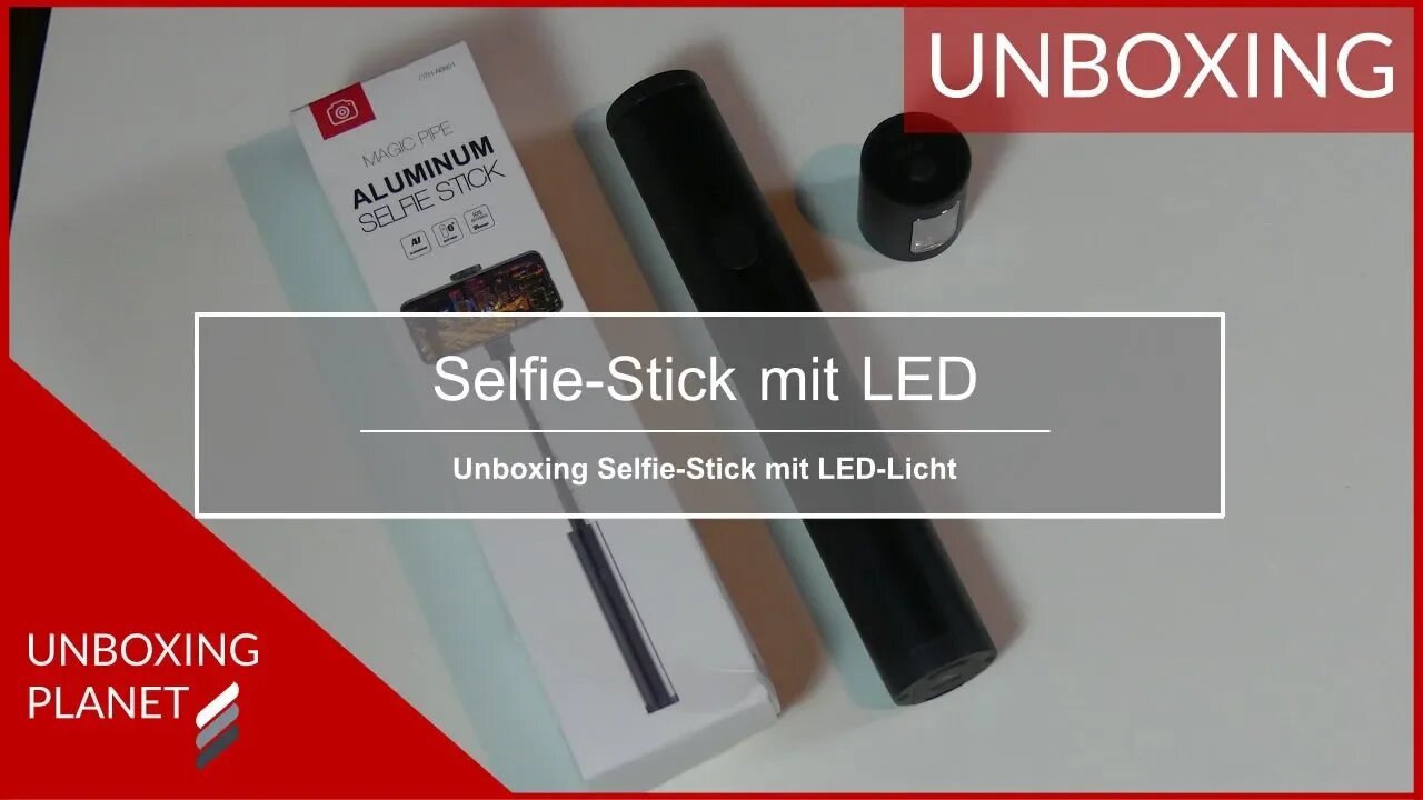 Tolles Selfie Stick mit LED-Licht | Unboxing Planet