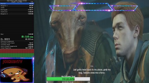 Star wars Jedi Fallen Order any% speedrun! PB 2:20:39.93