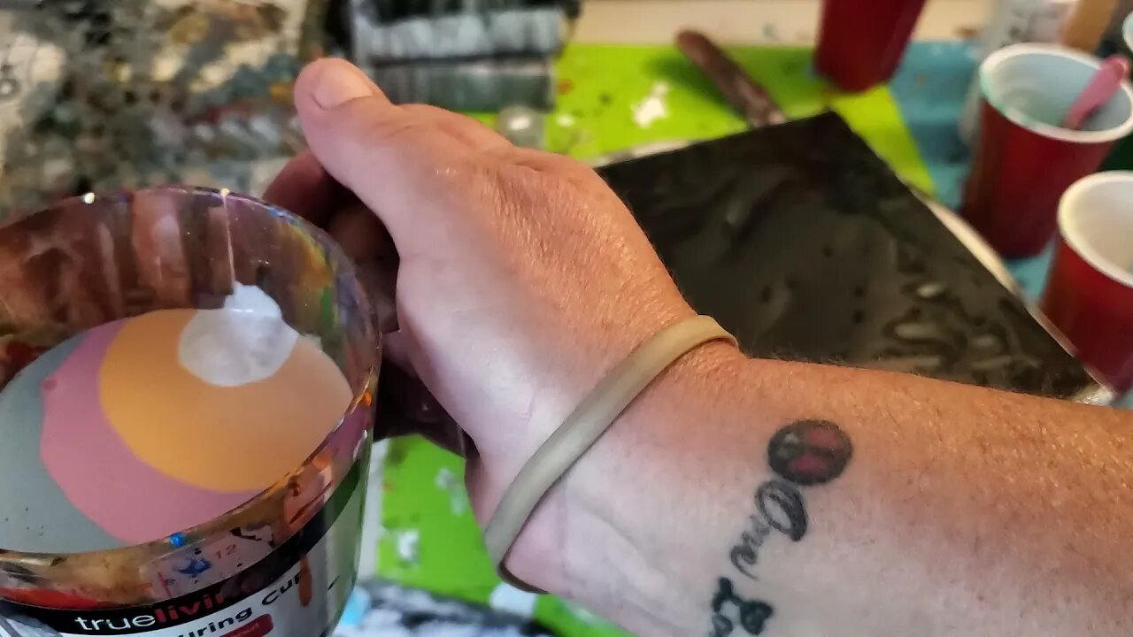 [83] left over paint and 3 canvases