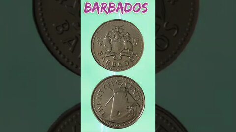 Barbados 25 Cents 2008.#shorts #education #coinnotesz