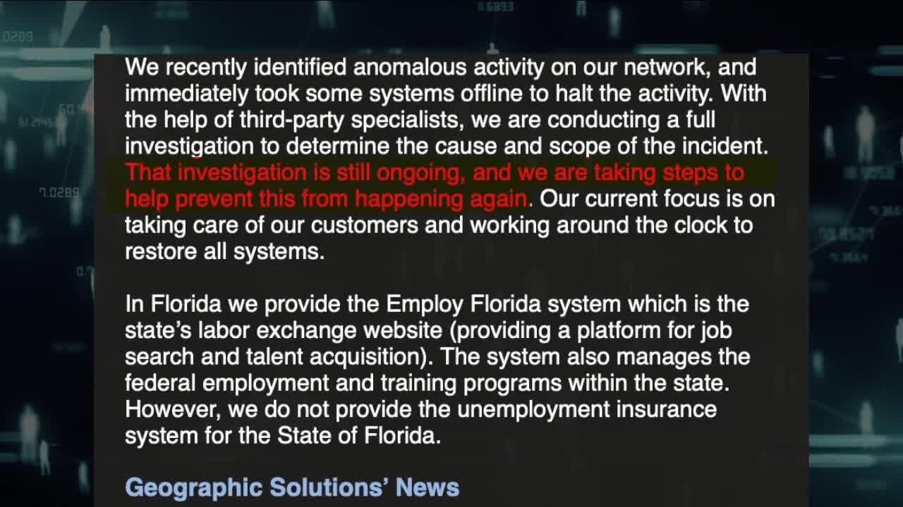 Job search website 'Employ Florida' taken offline after cyberattack