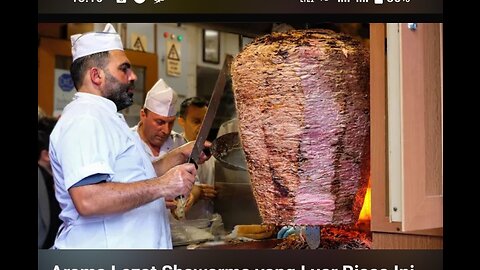 The smell of this incredible, delectable shawarma can be heard on another street!