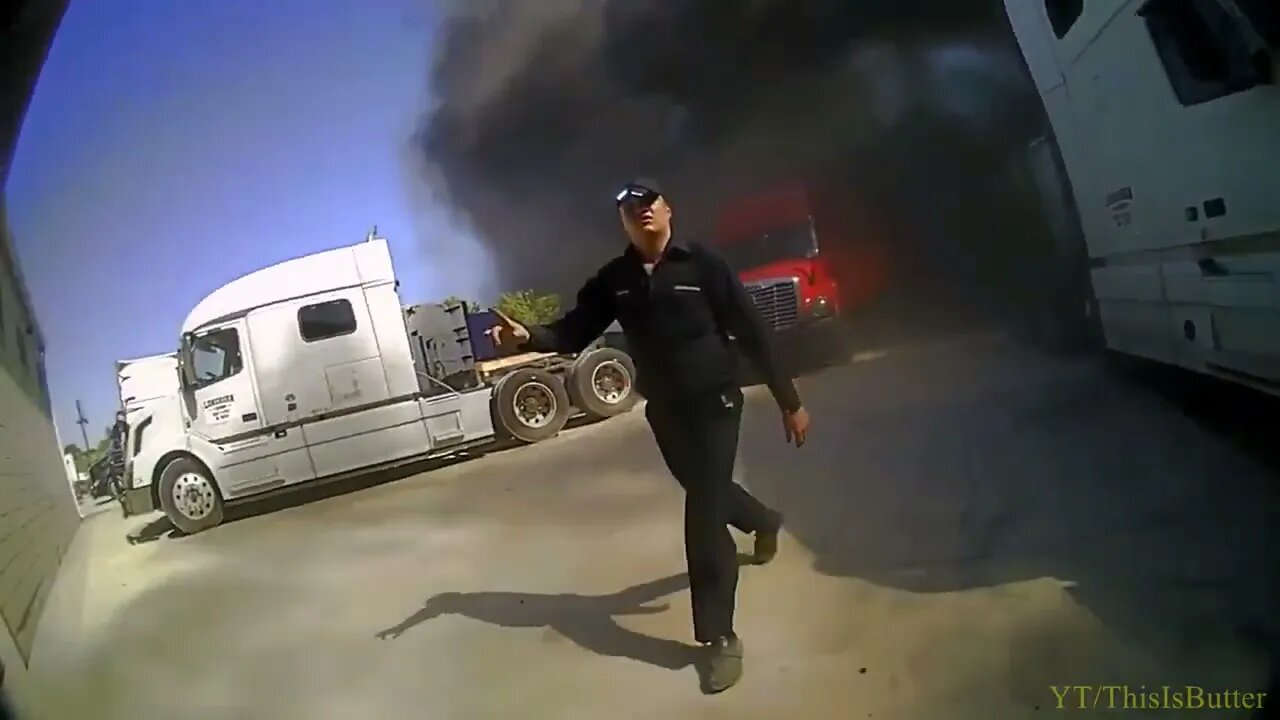 Rockdale police bodycam shows tense moments during massive fire